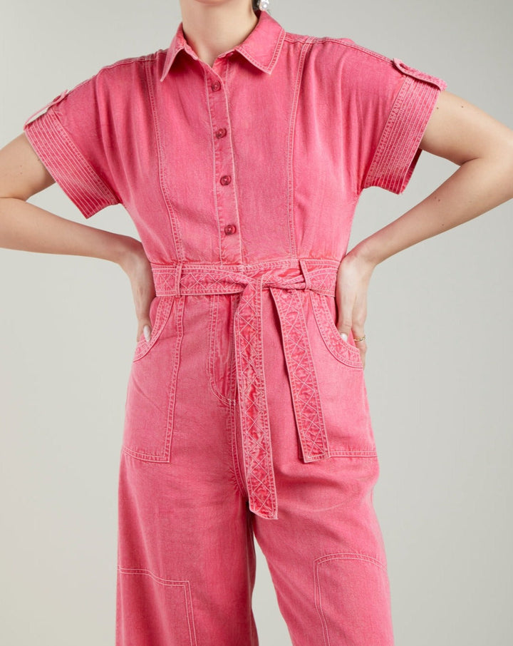 Meghna Pahwa Sahni In Our Adele Pink Jumpsuit