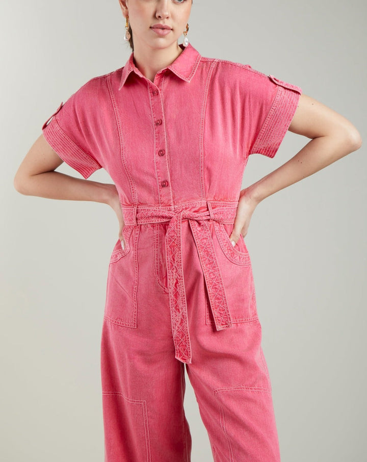 Meghna Pahwa Sahni In Our Adele Pink Jumpsuit