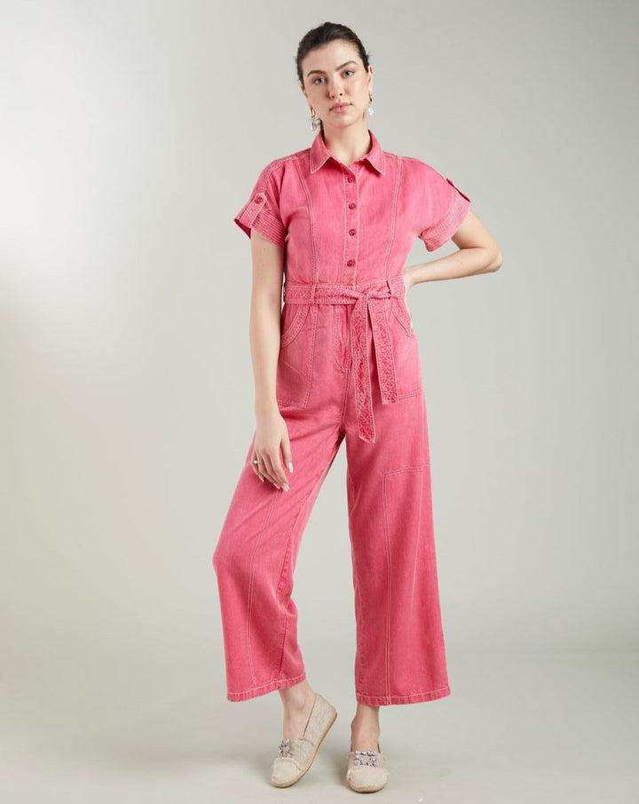 Meghna Pahwa Sahni In Our Adele Pink Jumpsuit