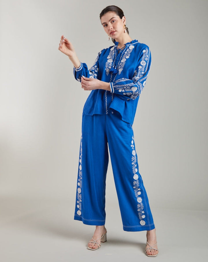 Malika Mehta In Our Amelie Blue Top