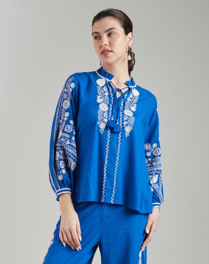 Amelie Blue Top