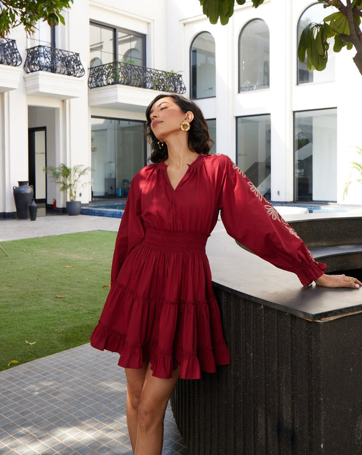 Ayushi Rajput In Our Stella Red Dress