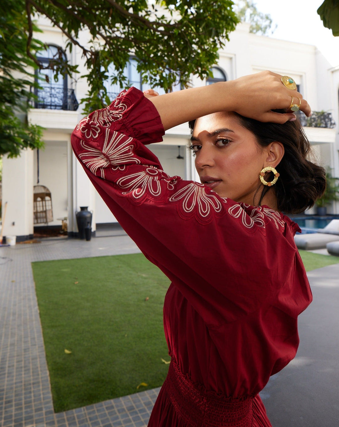 Ayushi Rajput In Our Stella Red Dress