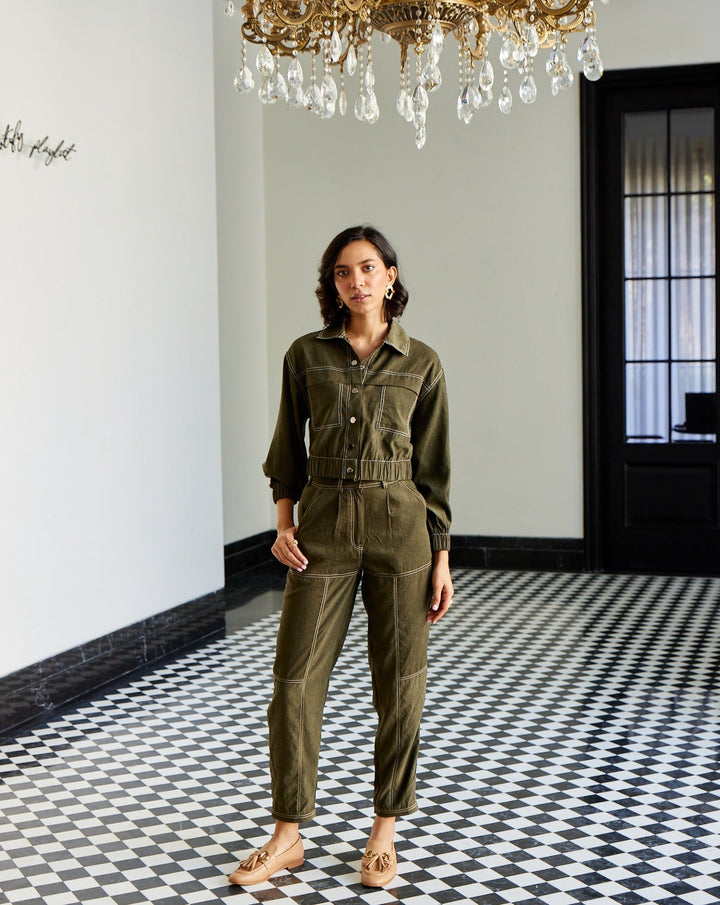 Nriti Shah In Our Emma Olive Jacket