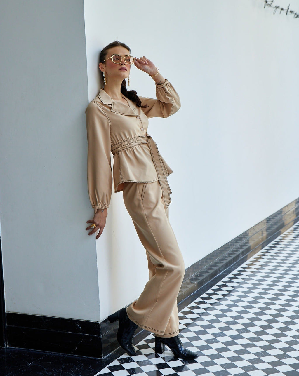 Royal Beige Jacket Top