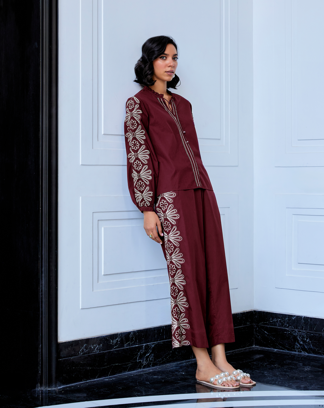 Saanchi Gilani In Our Kate Wine Top