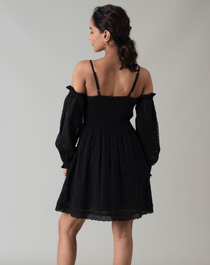 Nina Black Skater Dress