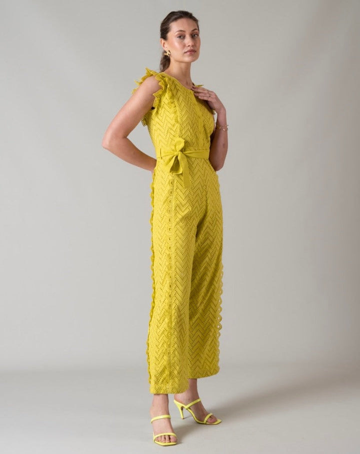 Lime Schiffli Jumpsuit