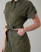 Adele Olive Jumpsuit