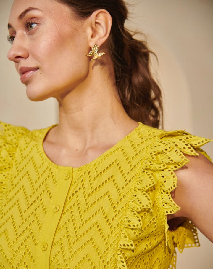 Lime Schiffli Jumpsuit