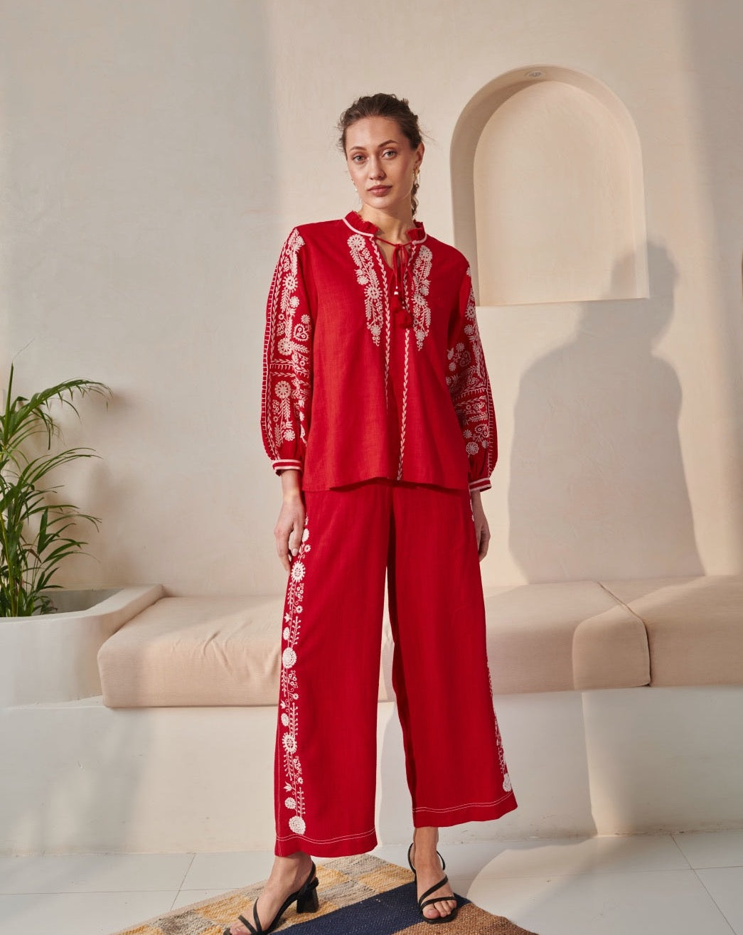 Tushita Mehta In Our Amelie Red Pants