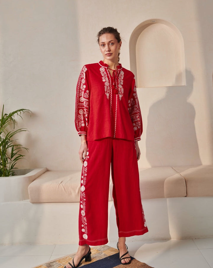 Tushita Mehta In Our Amelie Red Pants