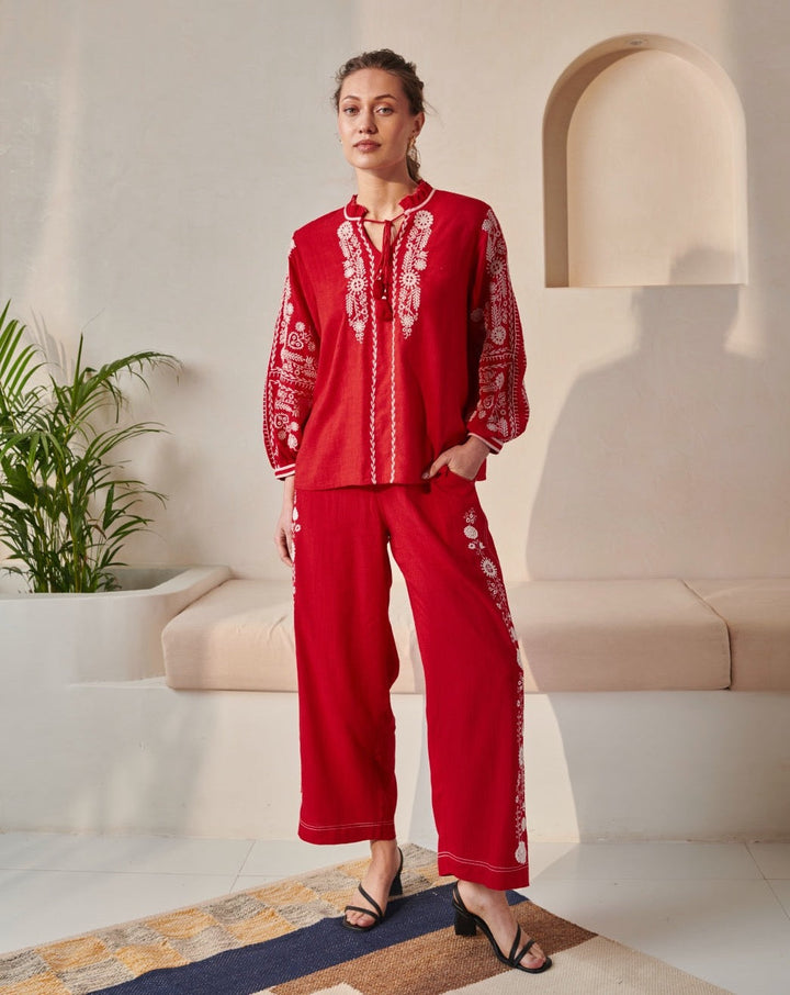 Tushita Mehta In Our Amelie Red Pants