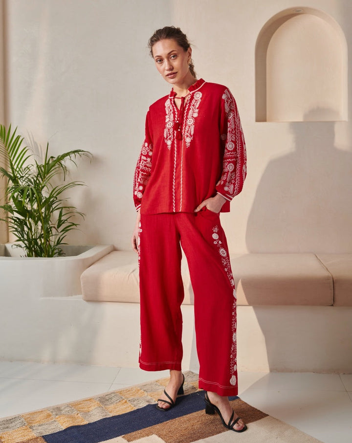 Tushita Mehta In Our Amelie Red Pants