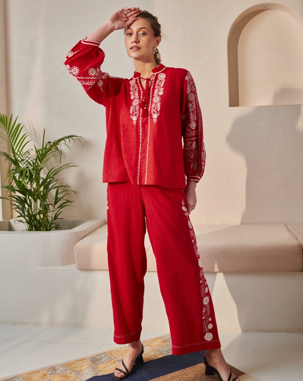 Tushita Mehta In Our Amelie Red Pants