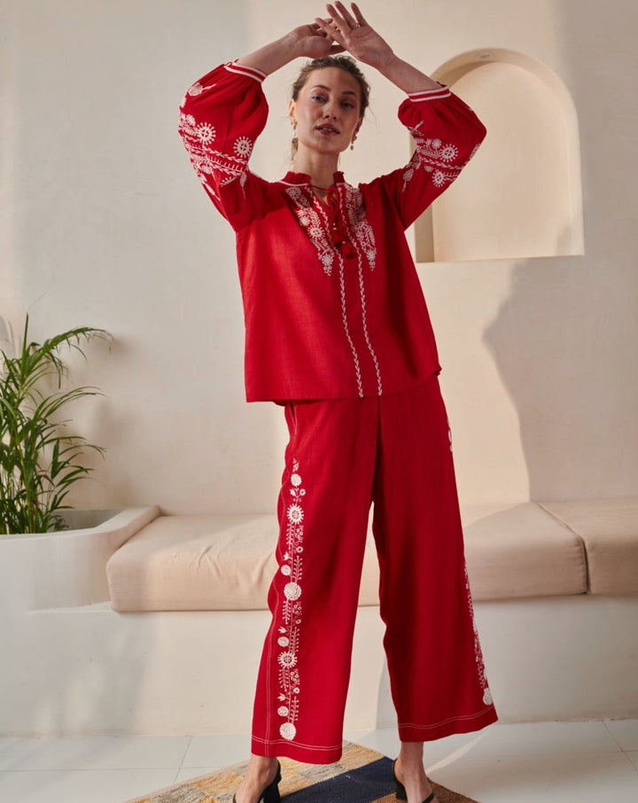Tushita Mehta In Our Amelie Red Pants