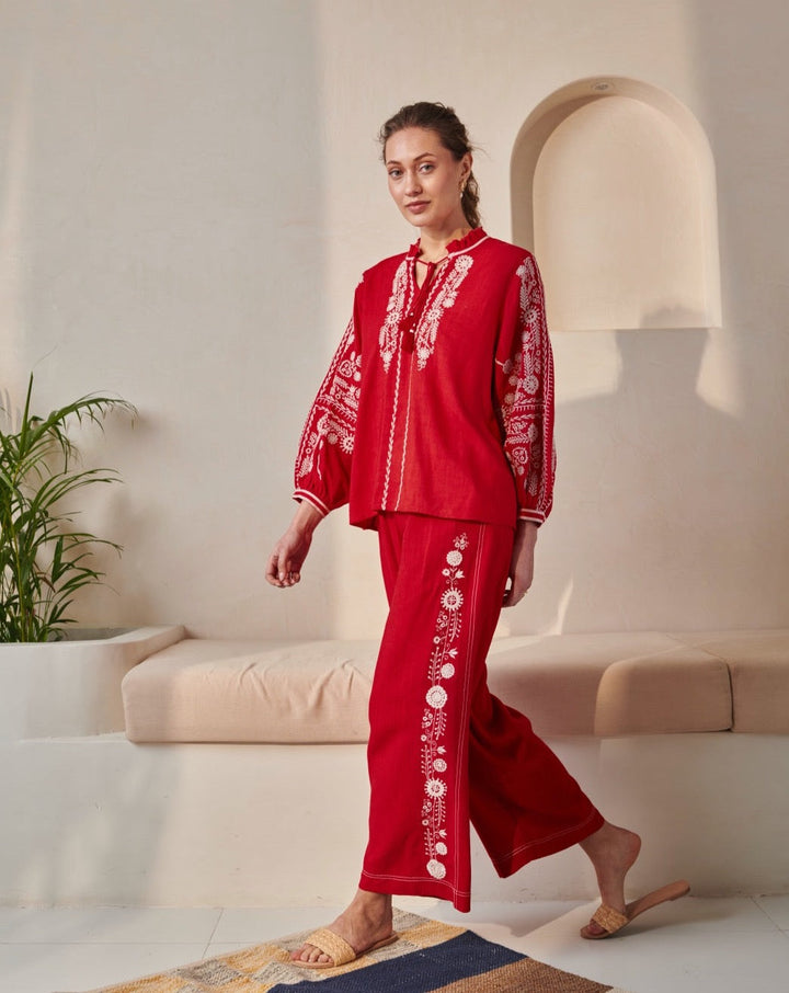 Tushita Mehta In Our Amelie Red Pants