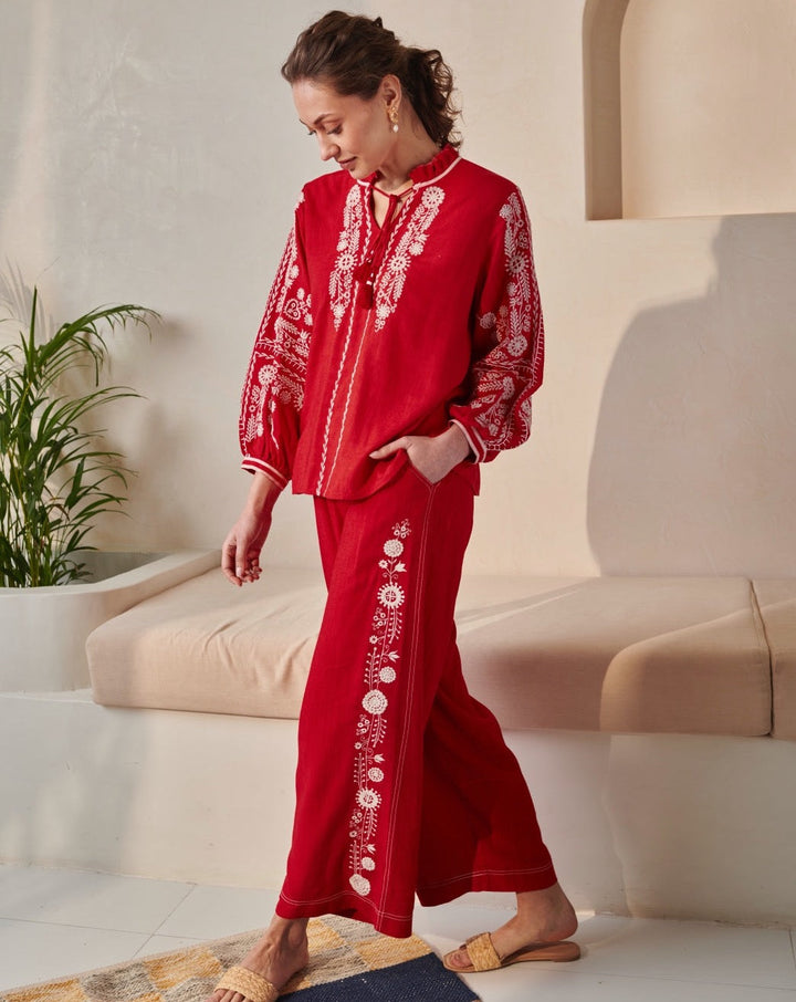 Tushita Mehta In Our Amelie Red Pants