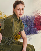 Adele Olive Jumpsuit
