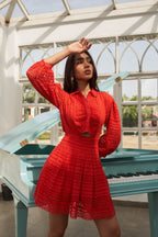 Dipti Dhillon In Our Thea Red Dress