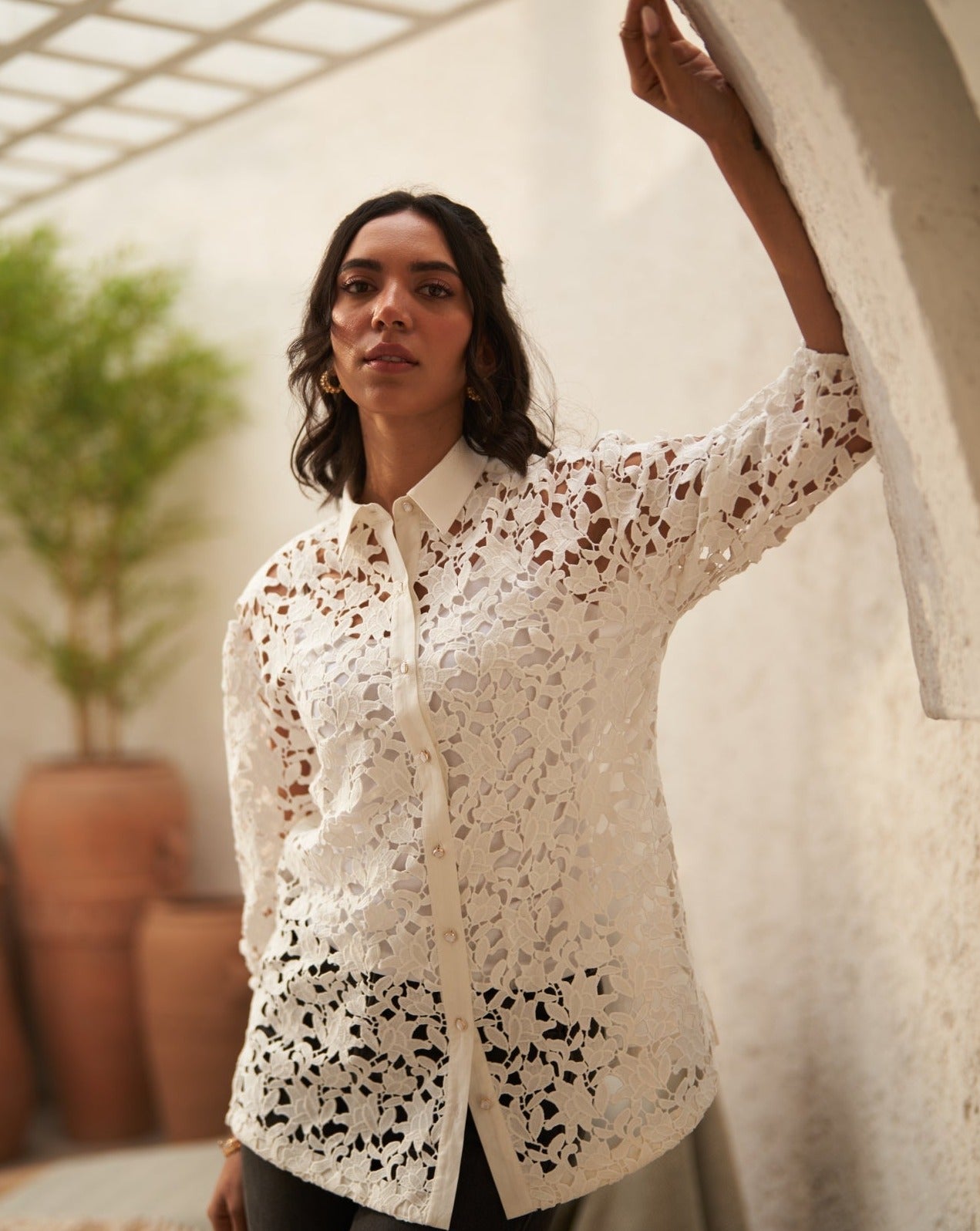 Deepika Ghose In Our Amber White Blouse