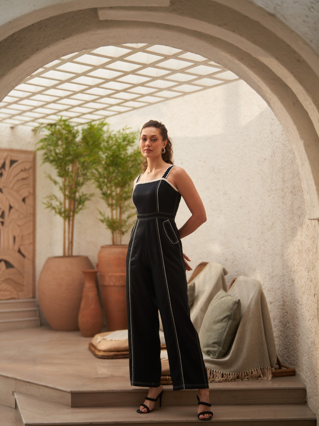 Meghna Pahwa Sahni In Our Isla Black Jumpsuit