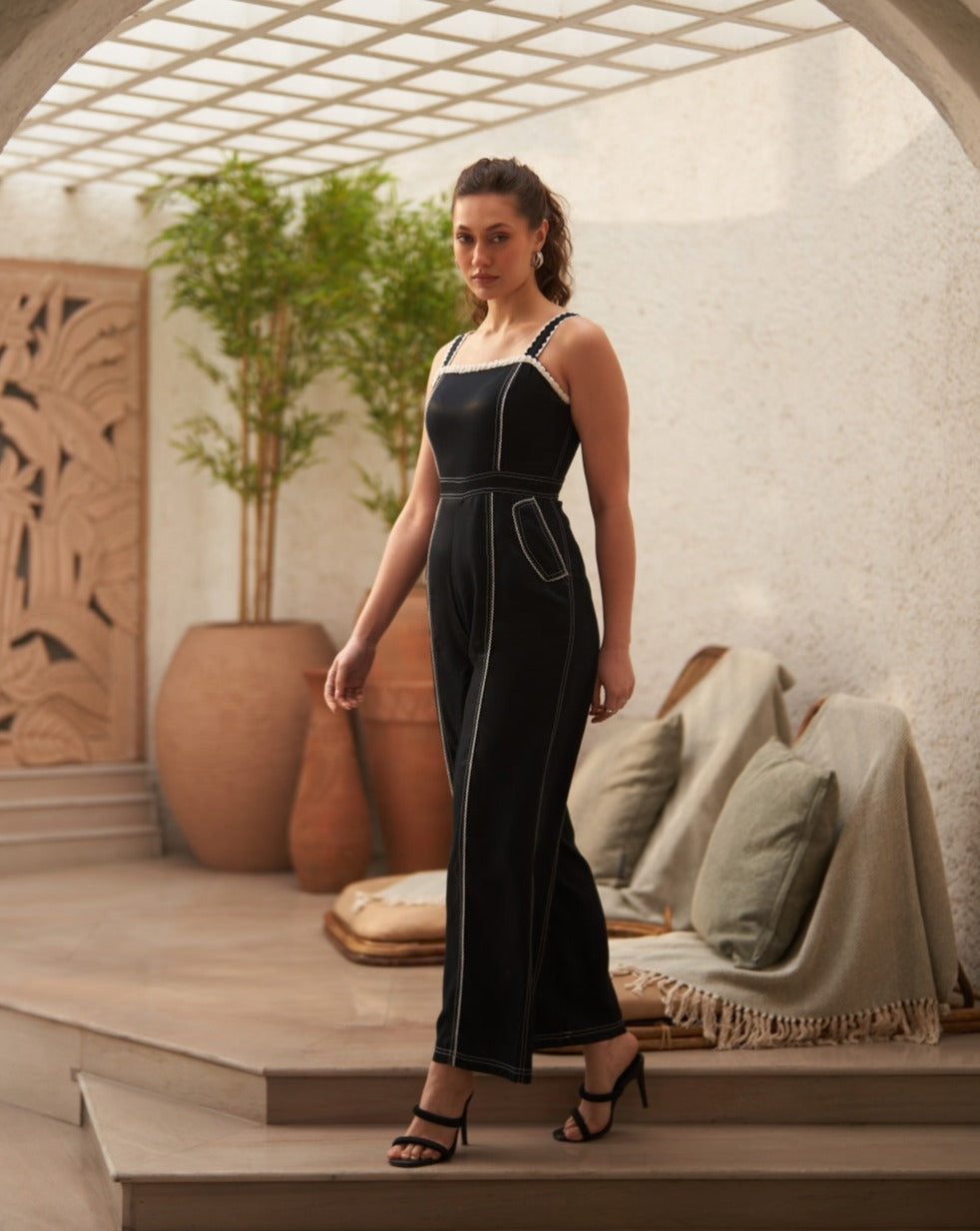 Meghna Pahwa Sahni In Our Isla Black Jumpsuit