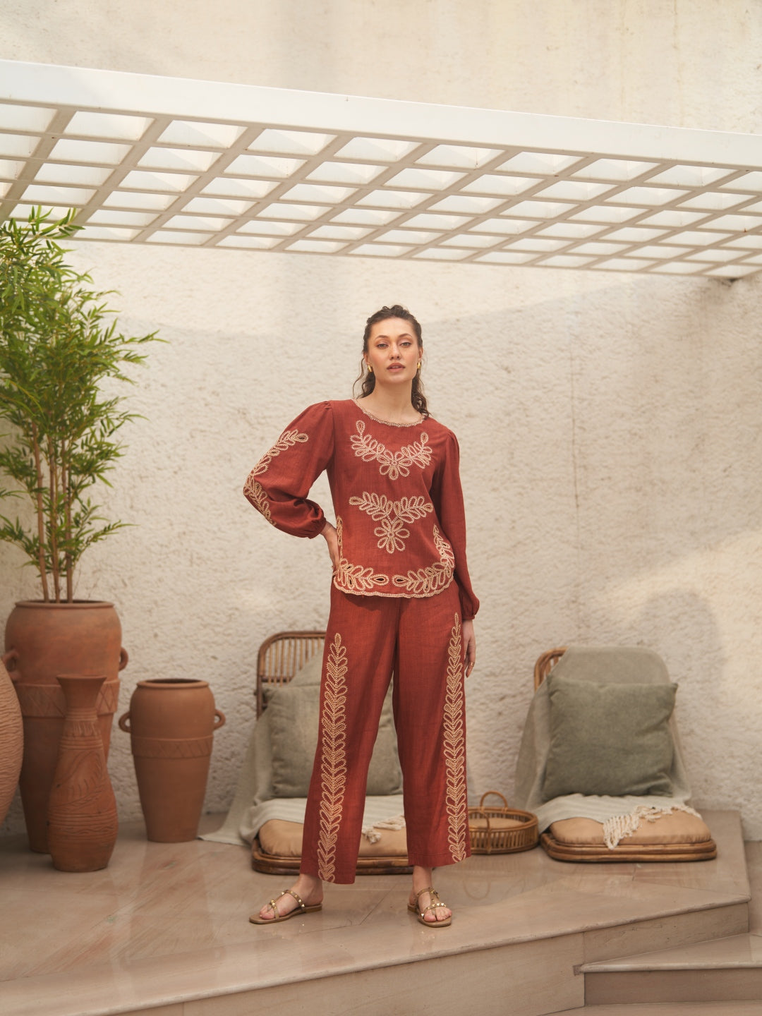 Isha Sutaria In Our Jane Embroidered Top