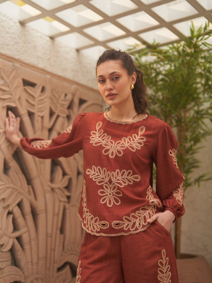 Isha Sutaria In Our Jane Embroidered Top