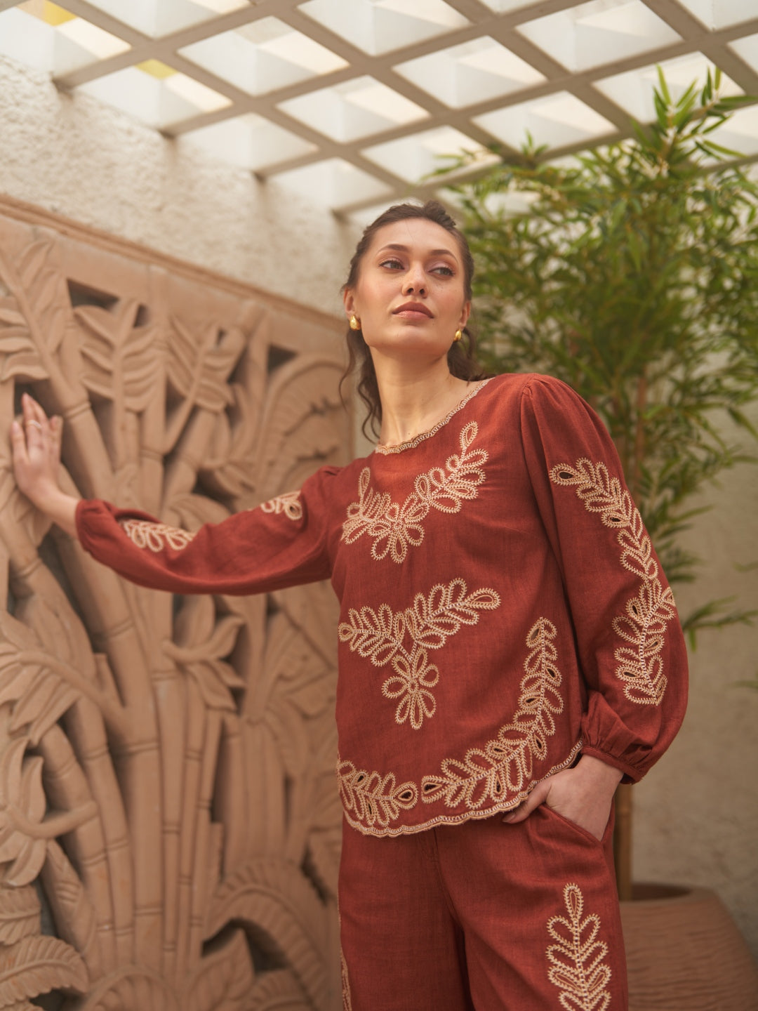 Isha Sutaria In Our Jane Embroidered Top