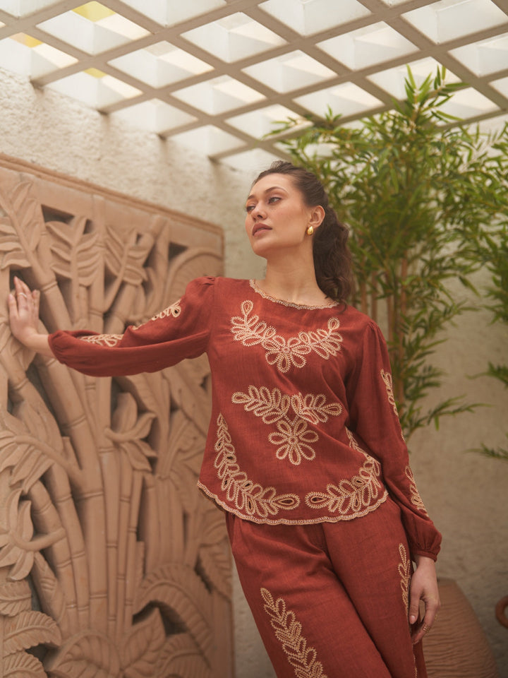 Isha Sutaria In Our Jane Embroidered Top