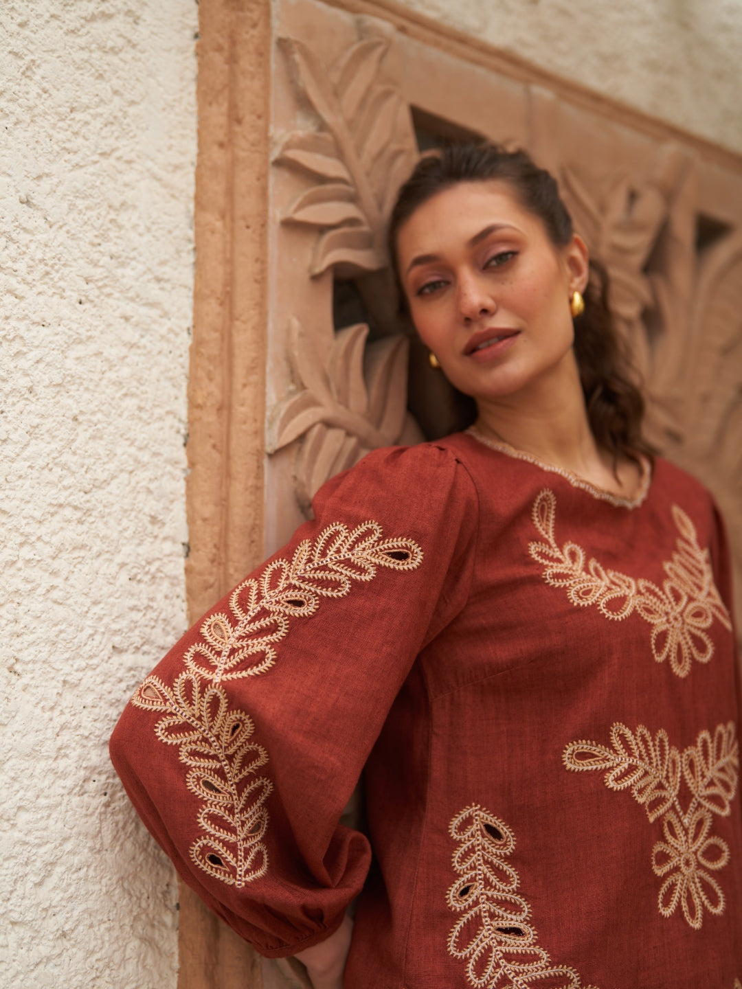 Isha Sutaria In Our Jane Embroidered Top