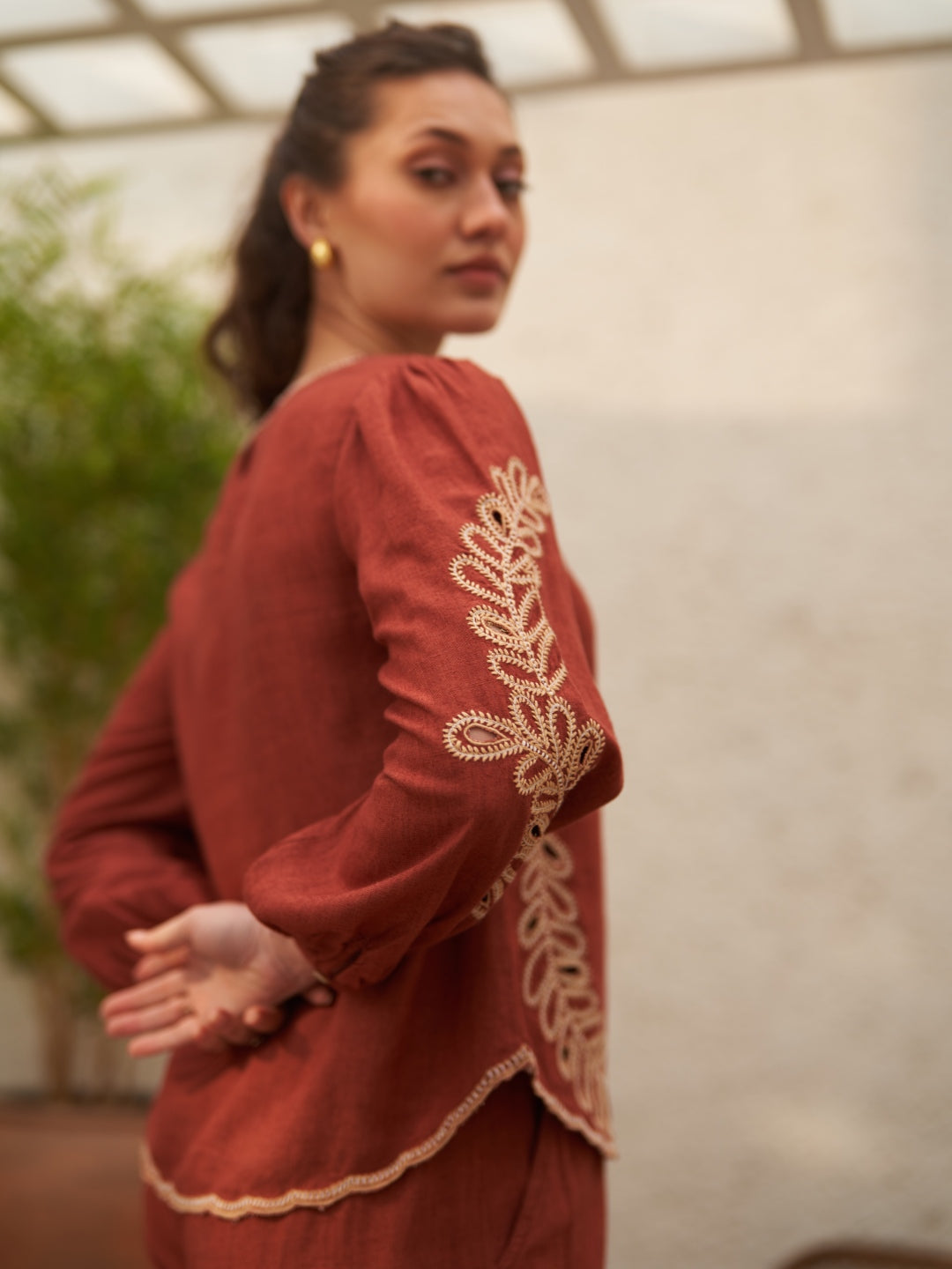 Isha Sutaria In Our Jane Embroidered Top