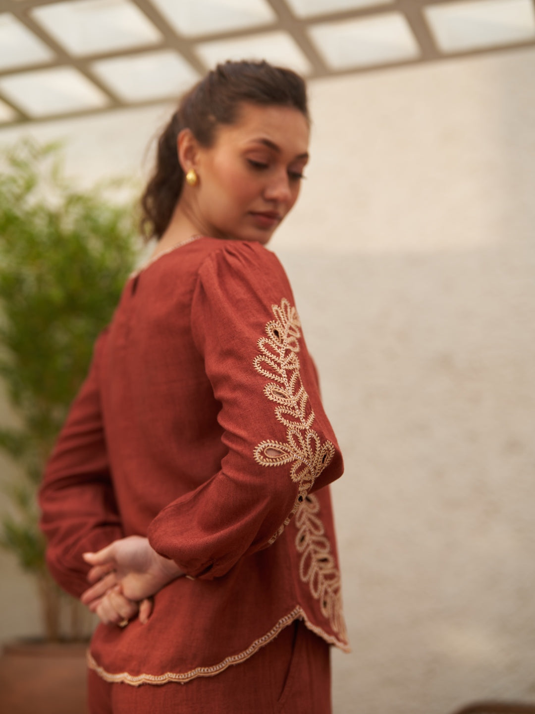 Isha Sutaria In Our Jane Embroidered Top