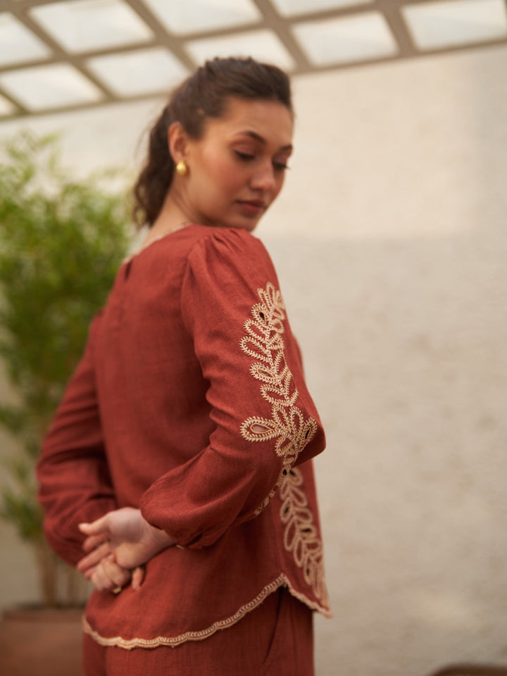 Isha Sutaria In Our Jane Embroidered Top