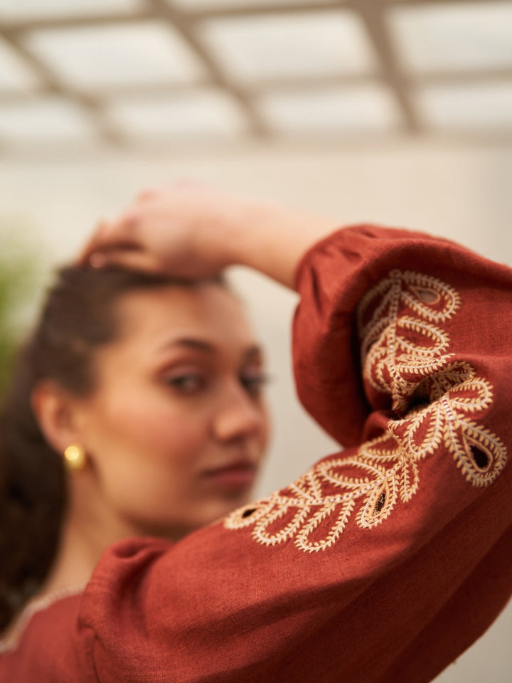 Isha Sutaria In Our Jane Embroidered Top