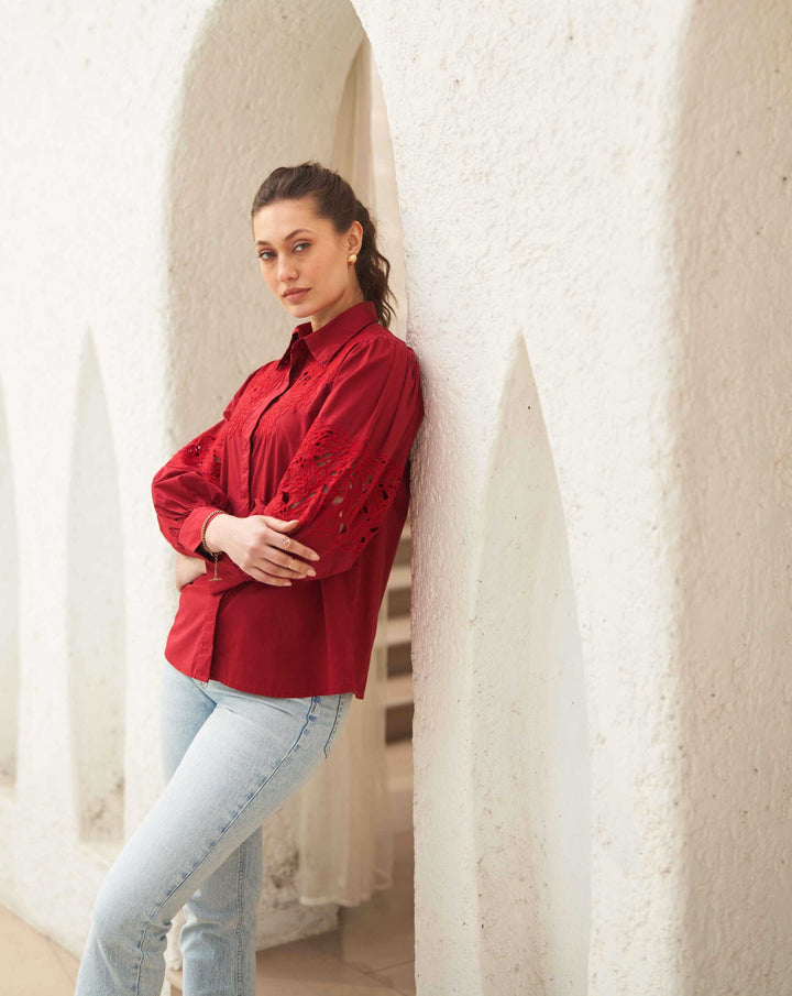 Sara Red Shirt