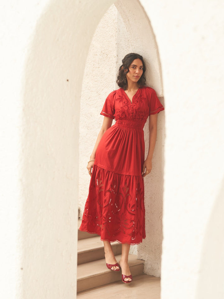 Tushita Mehta In Our Ava Red Dress