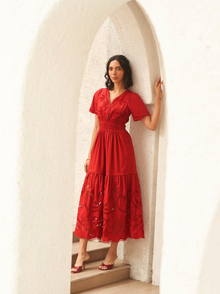 Tushita Mehta In Our Ava Red Dress