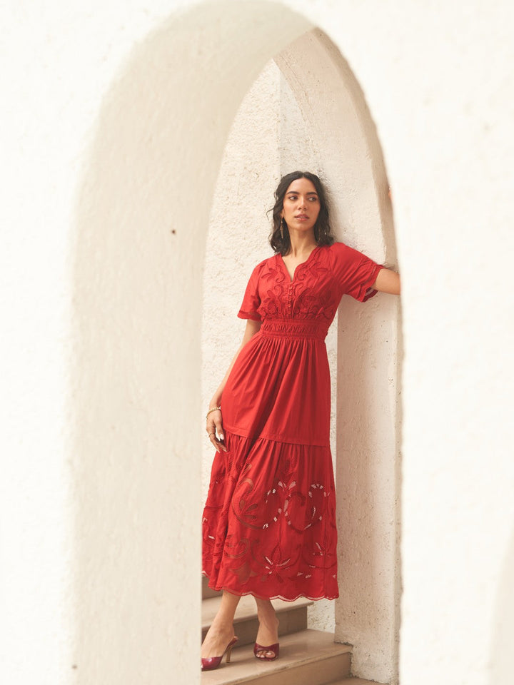 Tushita Mehta In Our Ava Red Dress