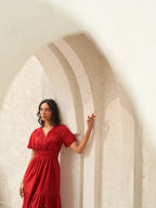 Tushita Mehta In Our Ava Red Dress