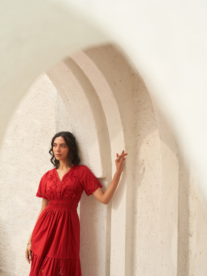 Tushita Mehta In Our Ava Red Dress