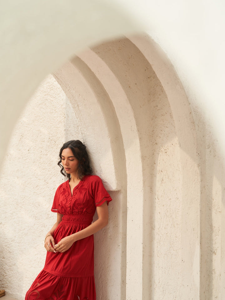Tushita Mehta In Our Ava Red Dress