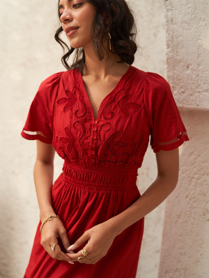 Tushita Mehta In Our Ava Red Dress