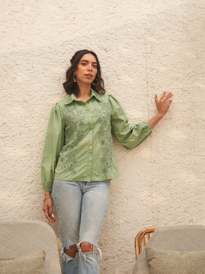 Madeline Green Shirt