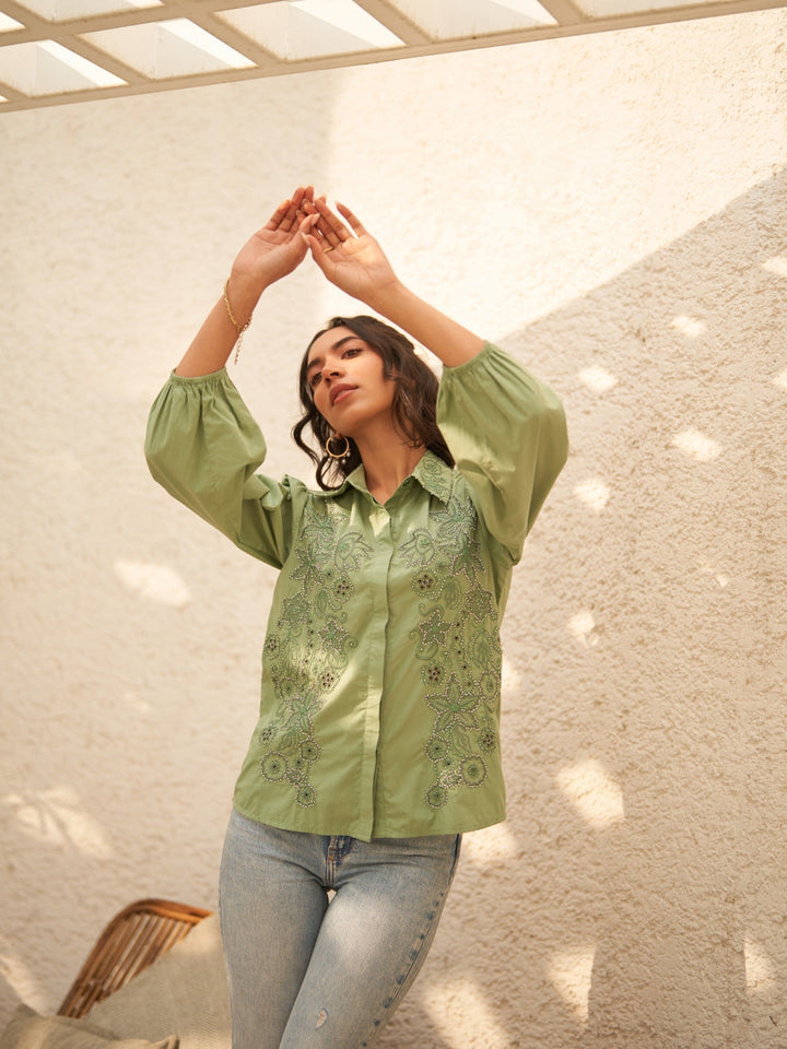 Madeline Green Shirt
