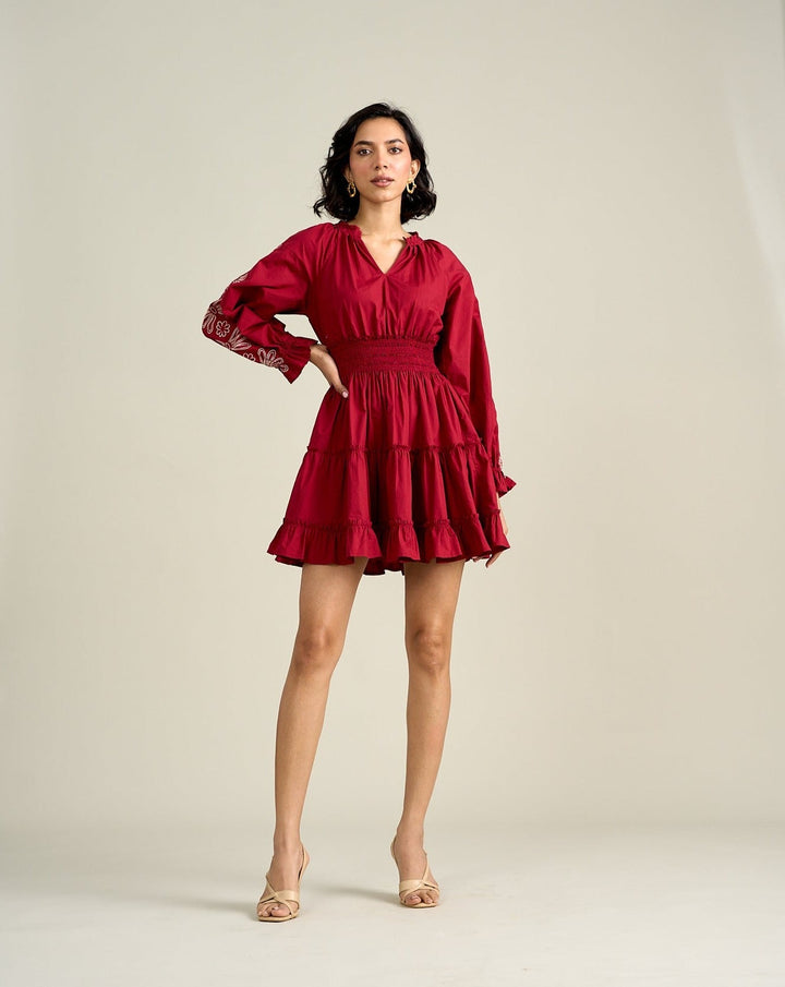 Ayushi Rajput In Our Stella Red Dress