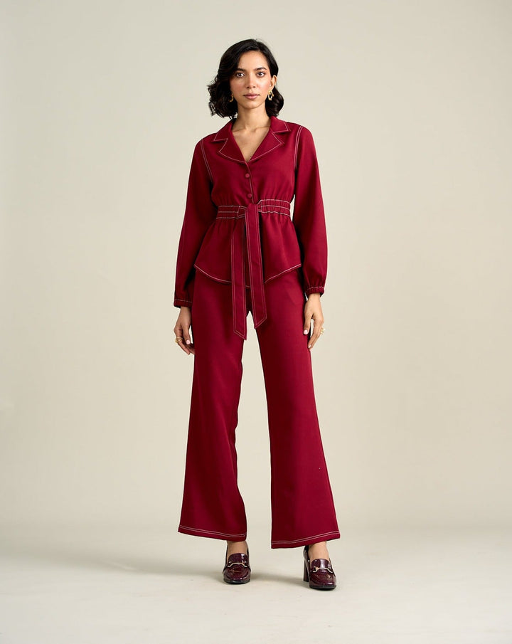 Royal Burgundy Jacket Top