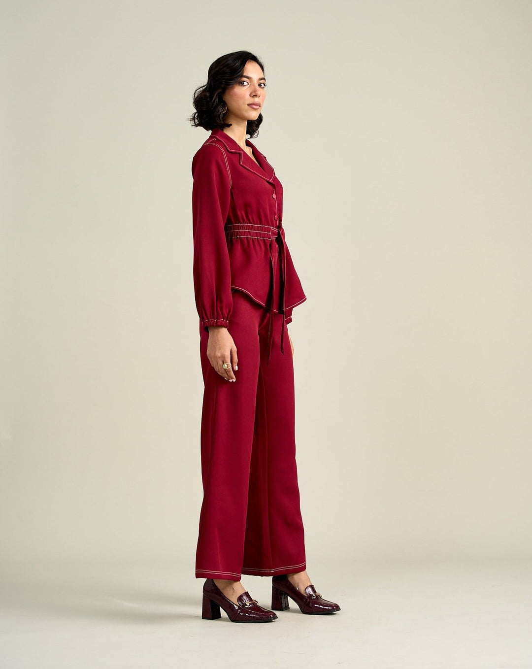 Royal Burgundy Jacket Top