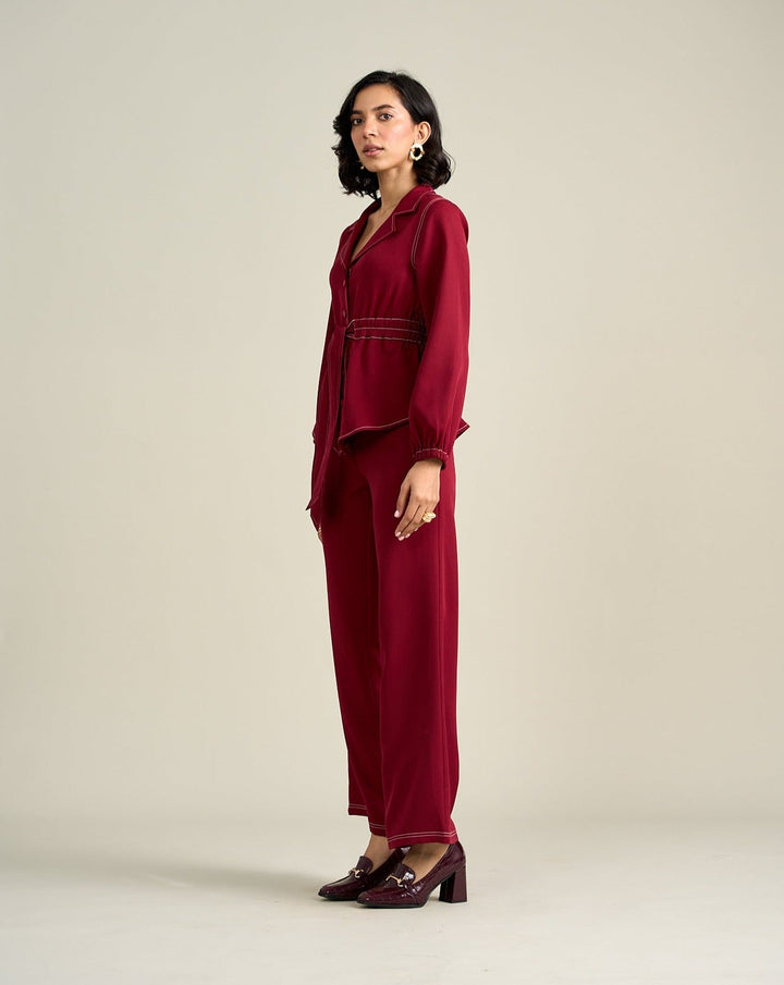 Royal Burgundy Jacket Top